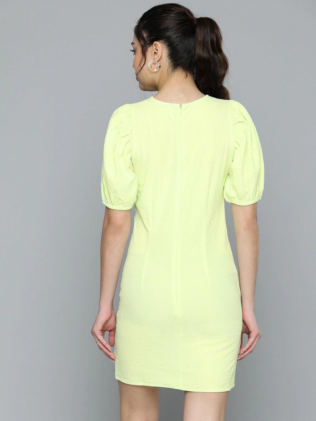 High Neck Cap Sleeve Bodycon Dress - VONYQ
