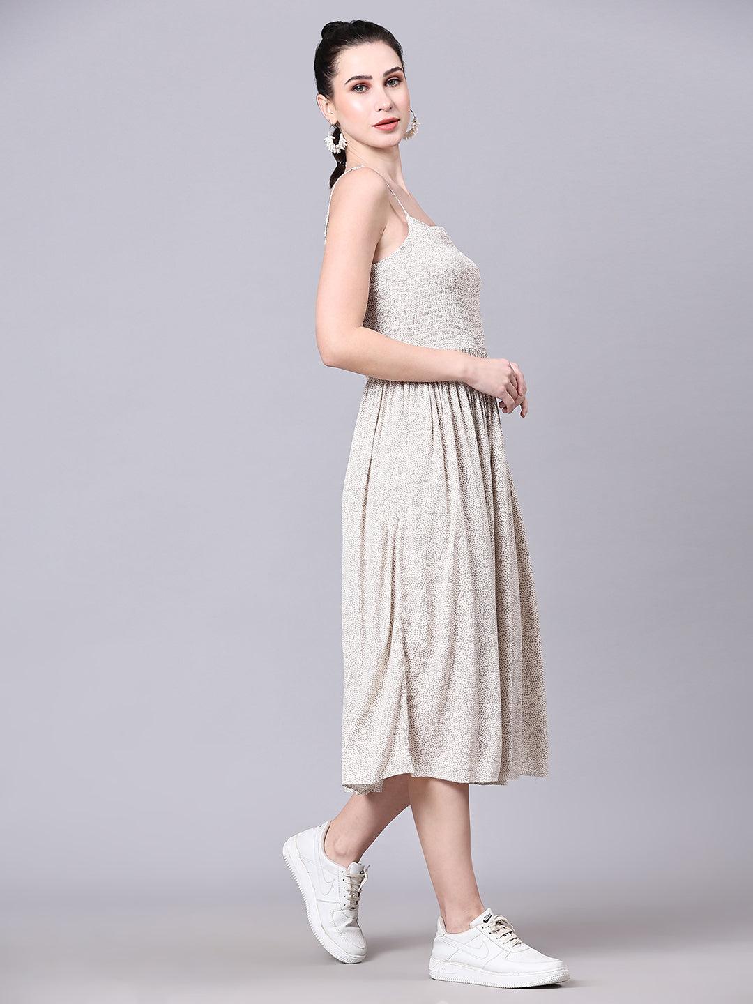 Strappy Smocked Dress - VONYQ