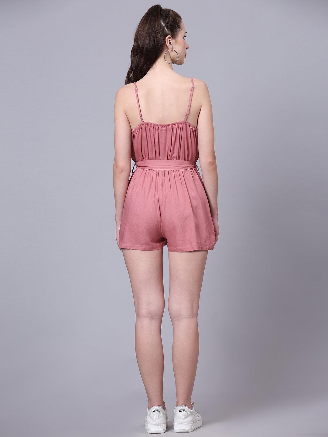 Strappy Pink Playsuit - VONYQ