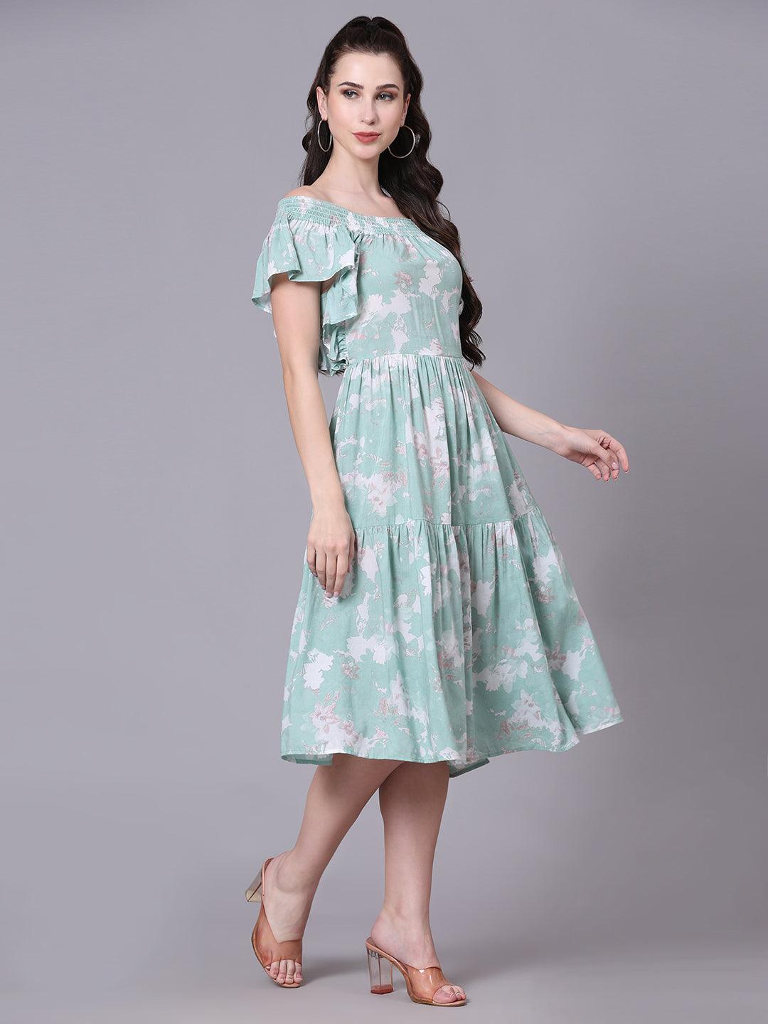 Off-Shoulder Midi Dress - VONYQ