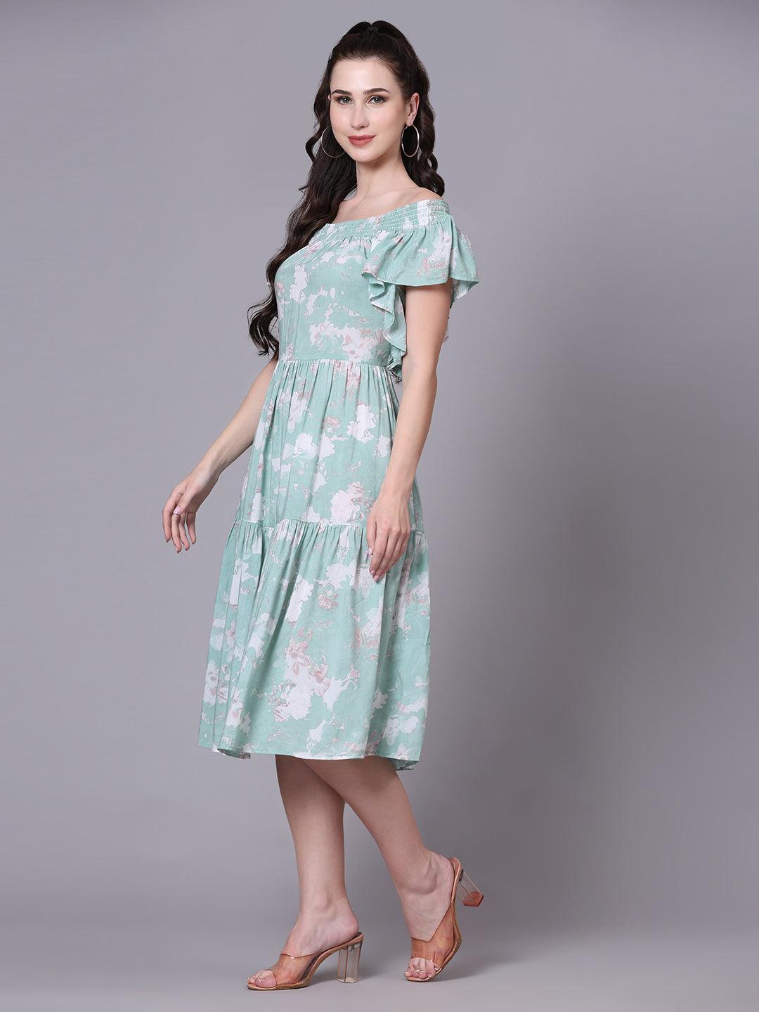 Off-Shoulder Midi Dress - VONYQ