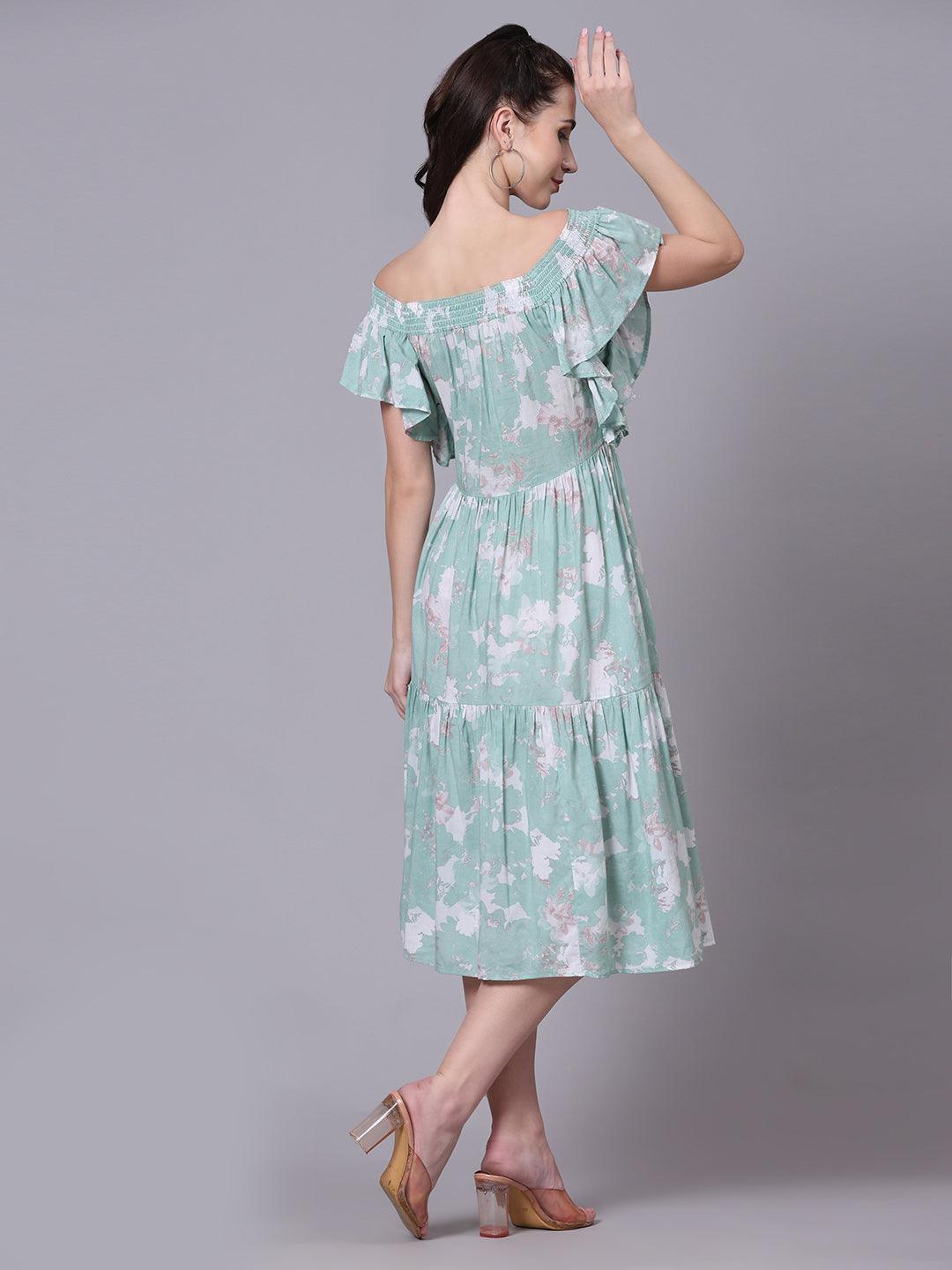 Off-Shoulder Midi Dress - VONYQ