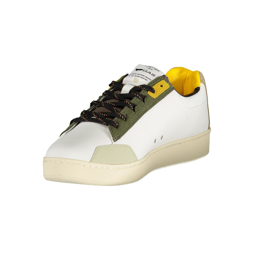 Gas White Polyester Men Sneaker