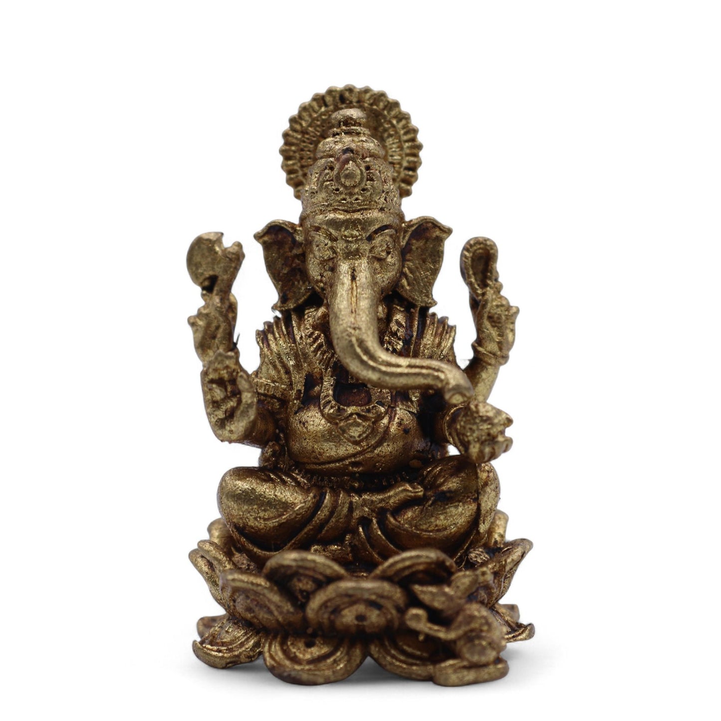 Brass Miniature Gods - Ganesha (22gms) - 37mm