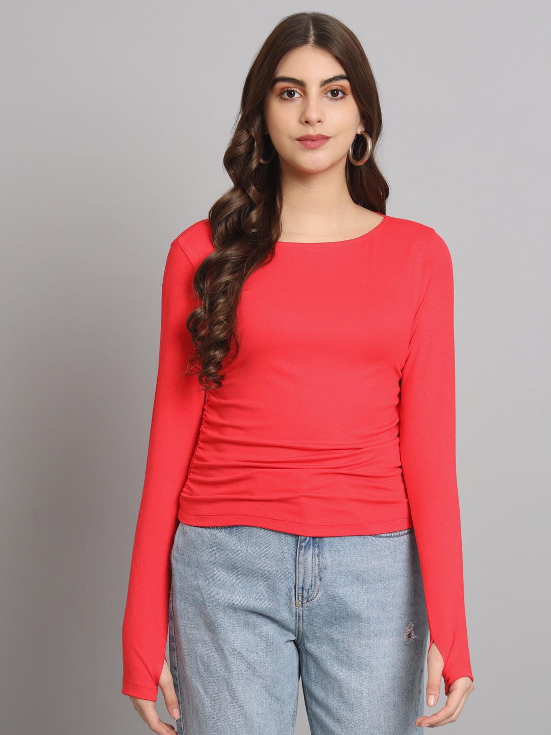 Sculpt Boat Neck Rib Top - VONYQ