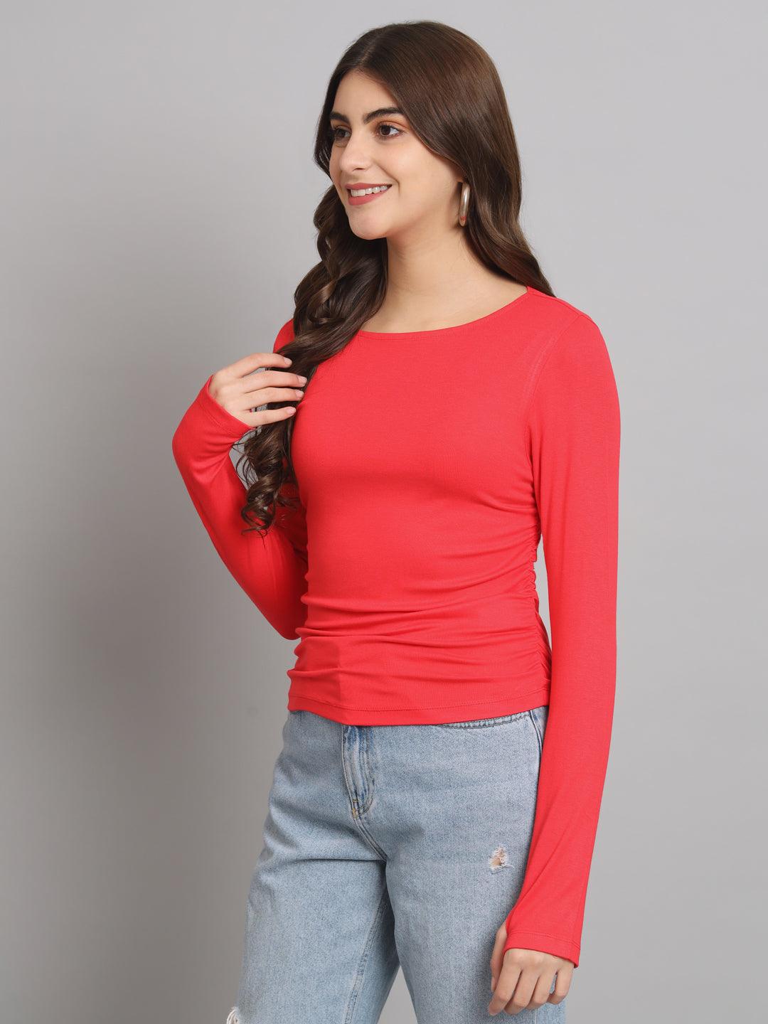 Sculpt Boat Neck Rib Top - VONYQ