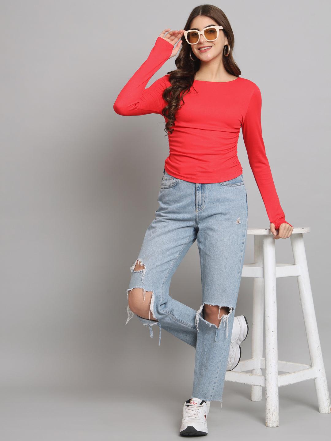 Sculpt Boat Neck Rib Top - VONYQ
