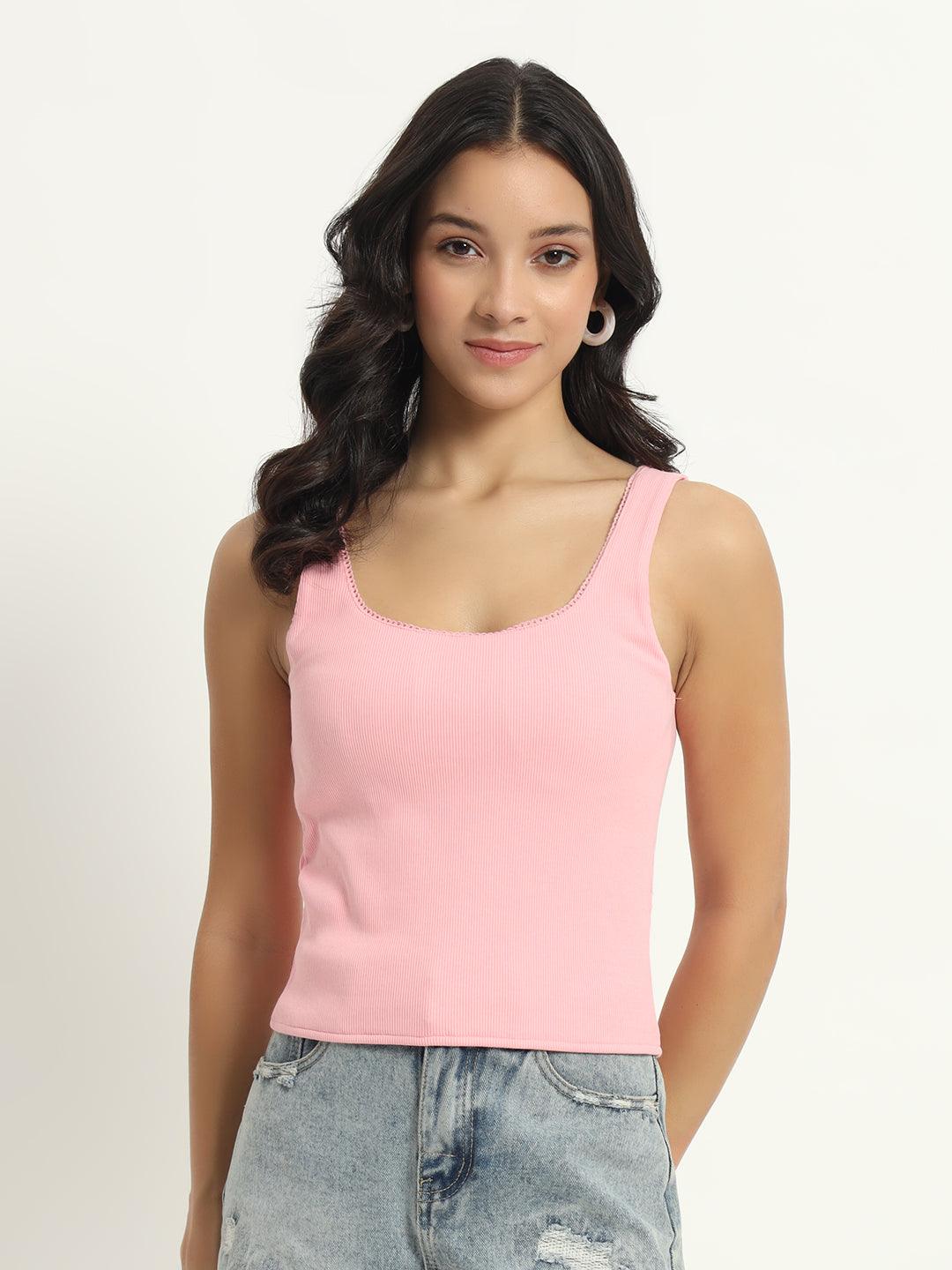 Women’s Solid Colour V-Neck Cami - VONYQ