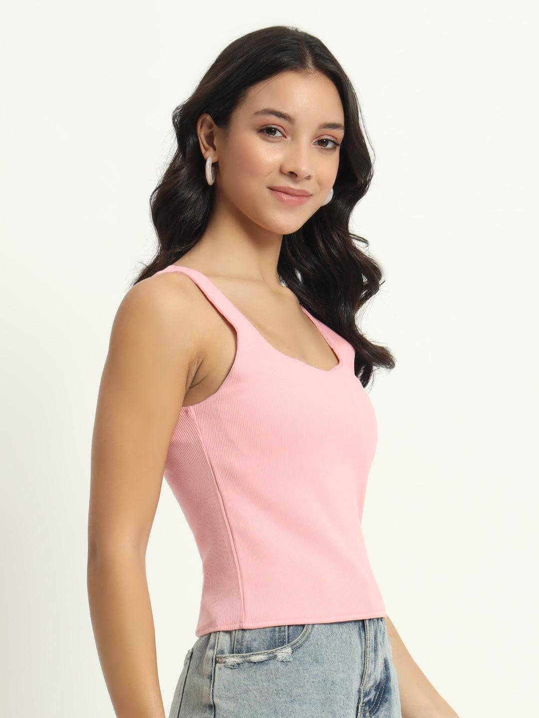 Women’s Solid Colour V-Neck Cami - VONYQ