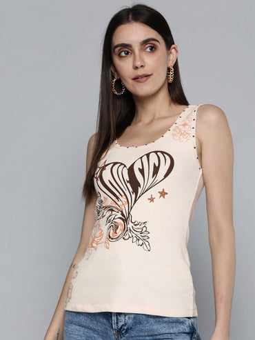 Deep V-Neck Sleeveless Tank Top For Daily Wear - VONYQ