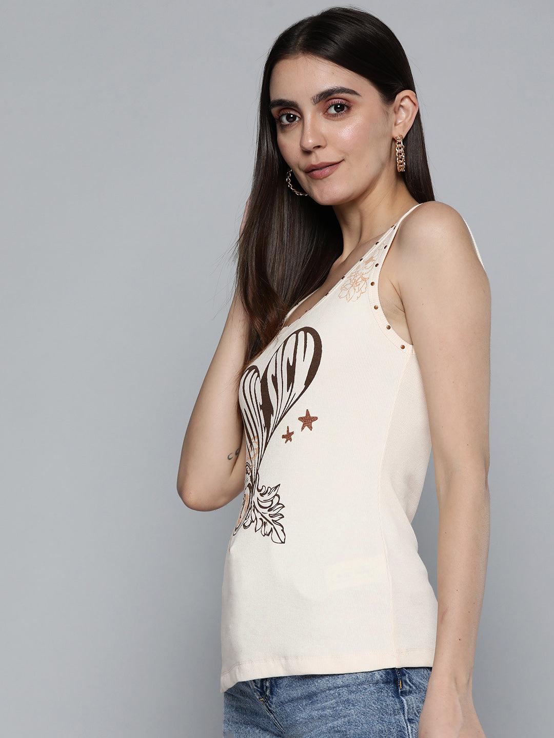 Deep V-Neck Sleeveless Tank Top For Daily Wear - VONYQ