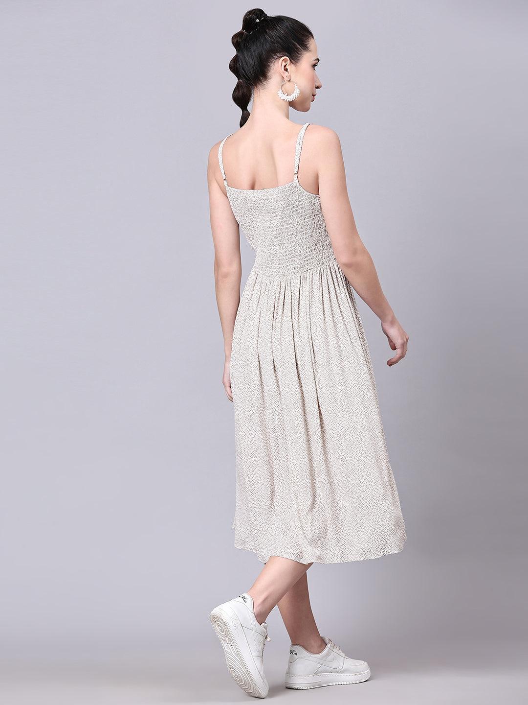 Strappy Smocked Dress - VONYQ