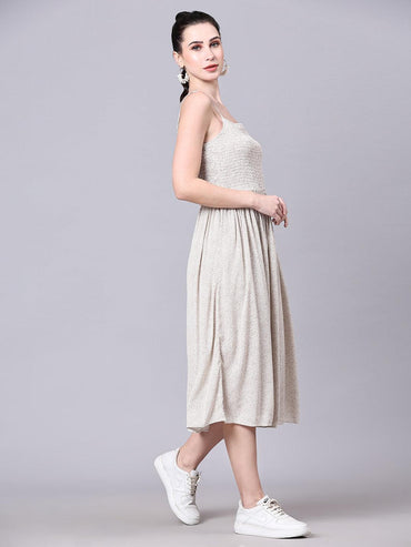 Strappy Smocked Dress - VONYQ