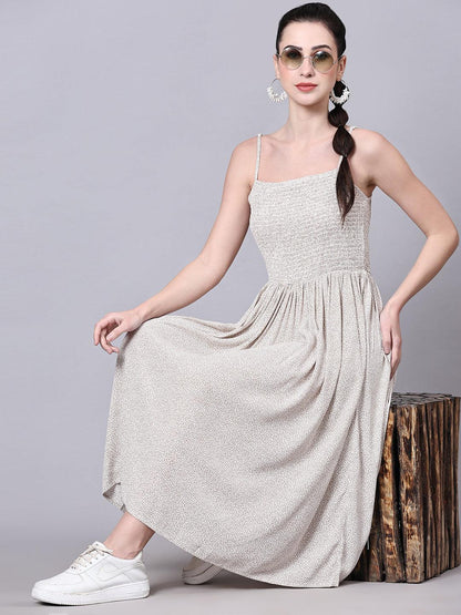 Strappy Smocked Dress - VONYQ