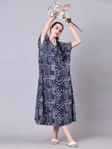 Azure Flow Kaftan Dress - VONYQ