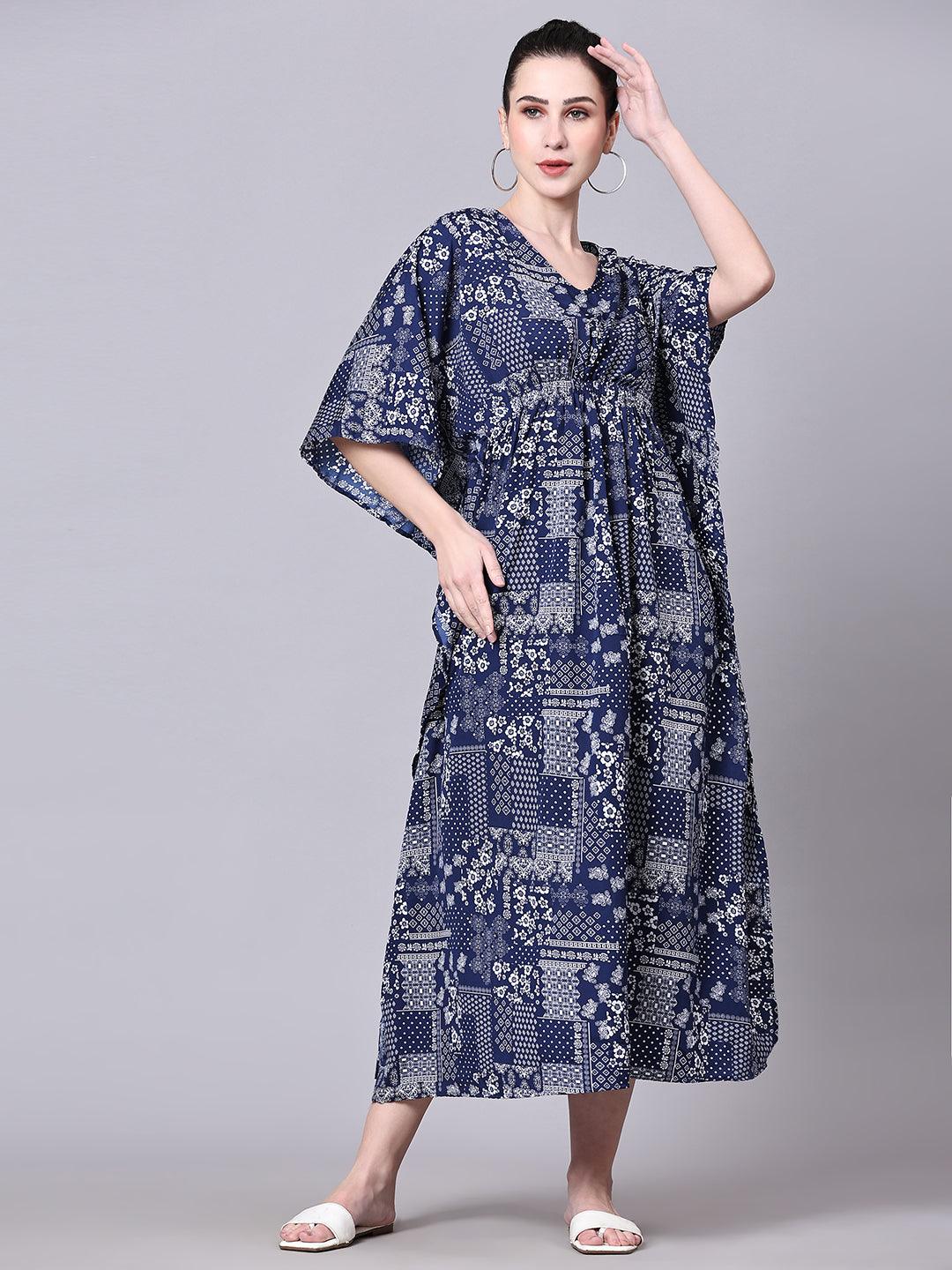 Azure Flow Kaftan Dress - VONYQ