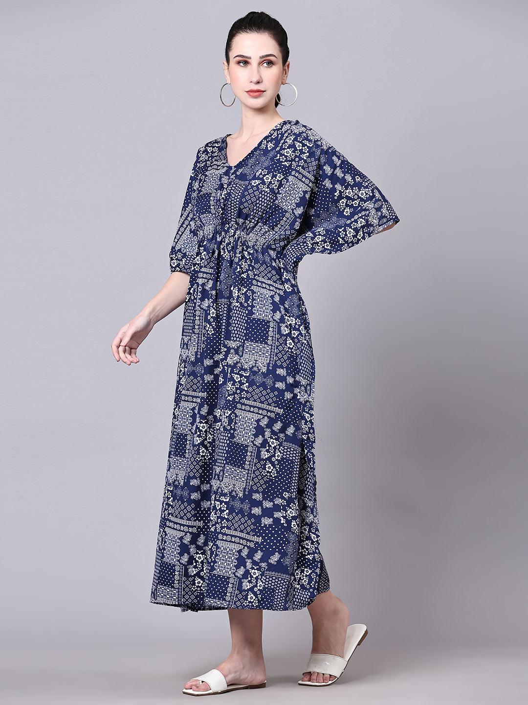 Azure Flow Kaftan Dress - VONYQ