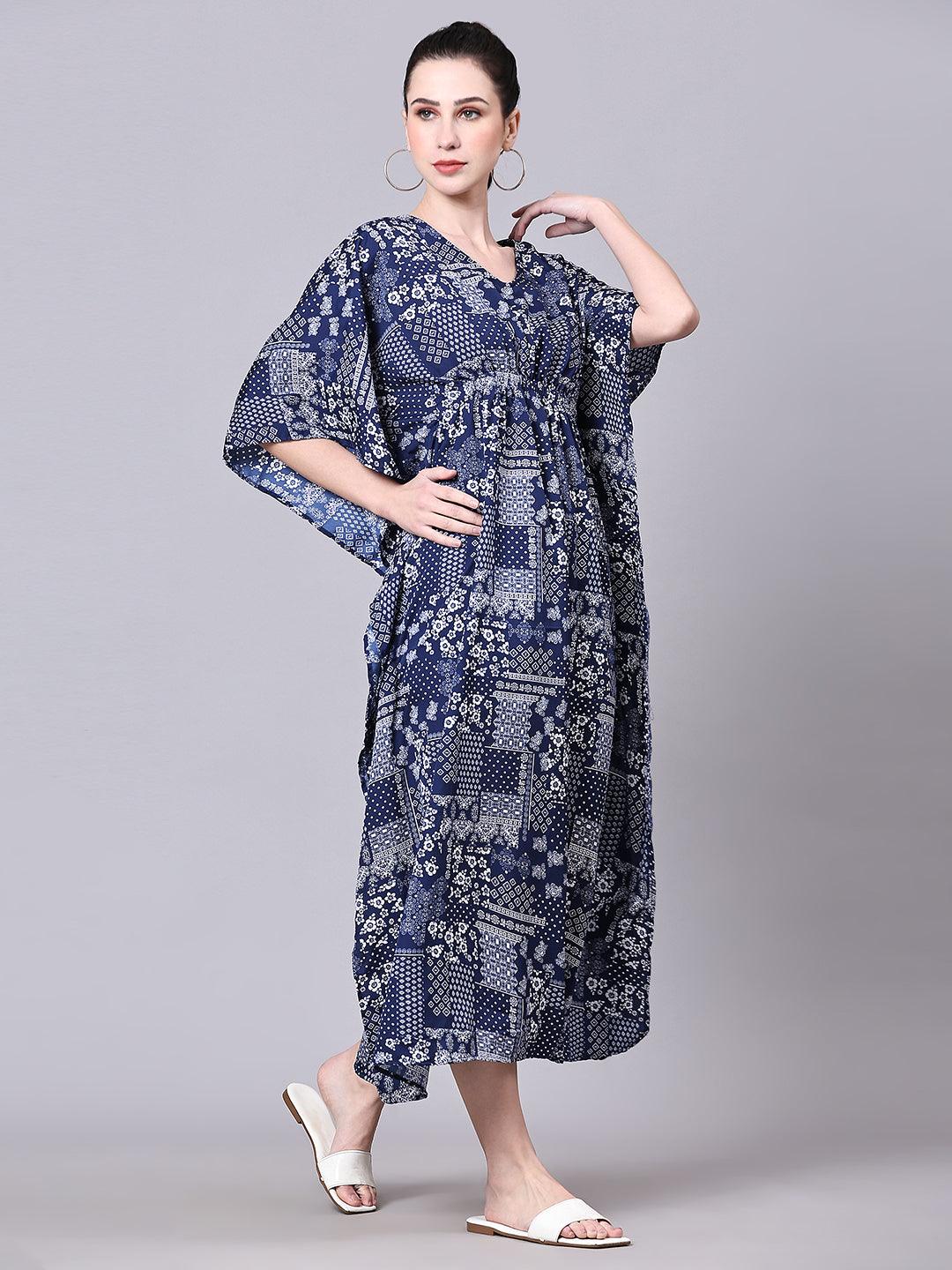 Azure Flow Kaftan Dress - VONYQ