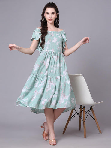 Off-Shoulder Midi Dress - VONYQ