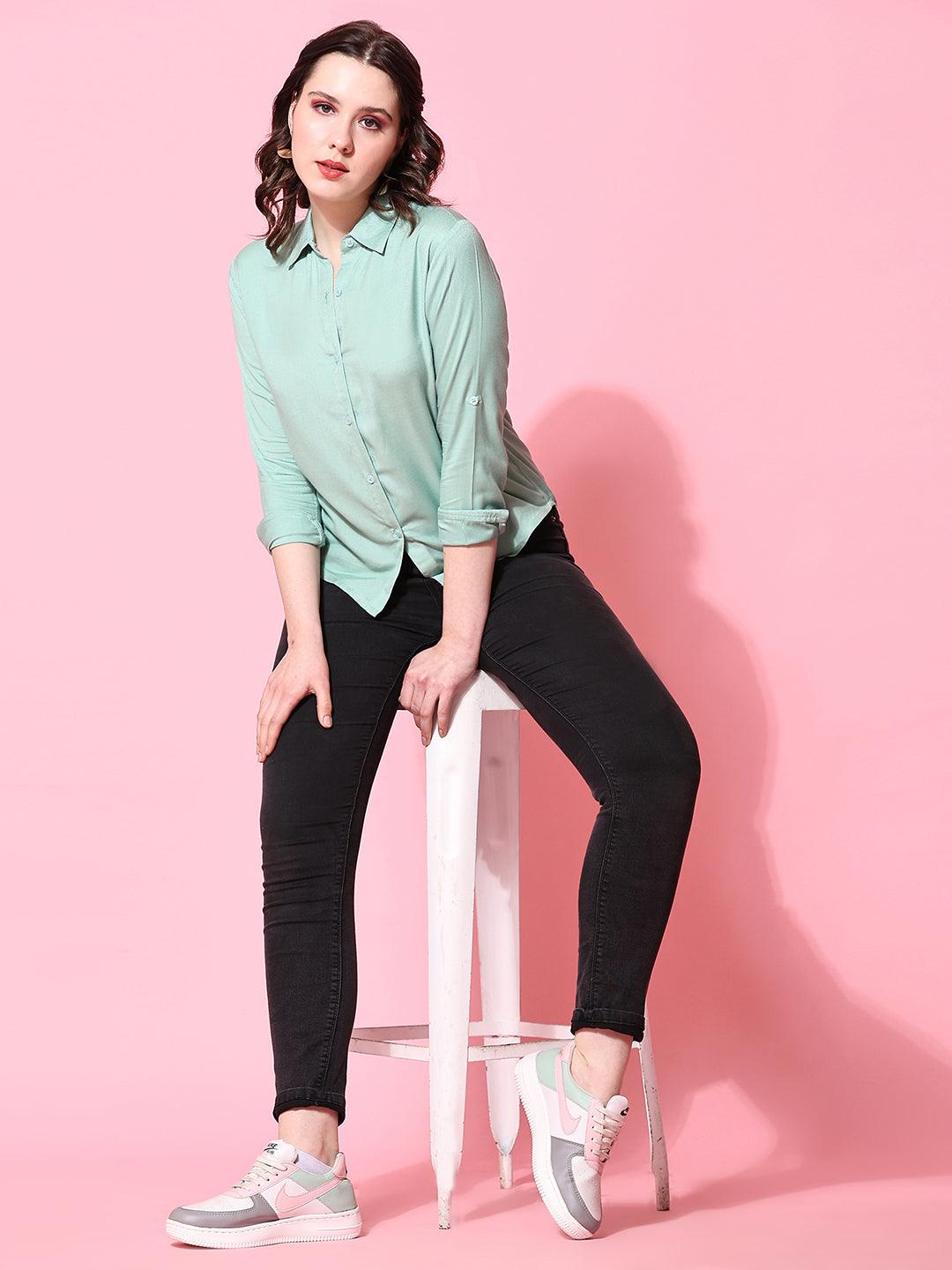 Chic Button-down Shirt - VONYQ