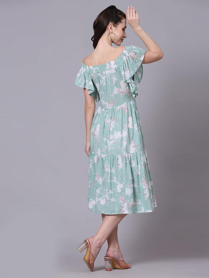Off-Shoulder Midi Dress - VONYQ