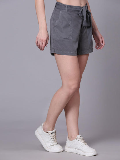 Grey Tencel Shorts - VONYQ