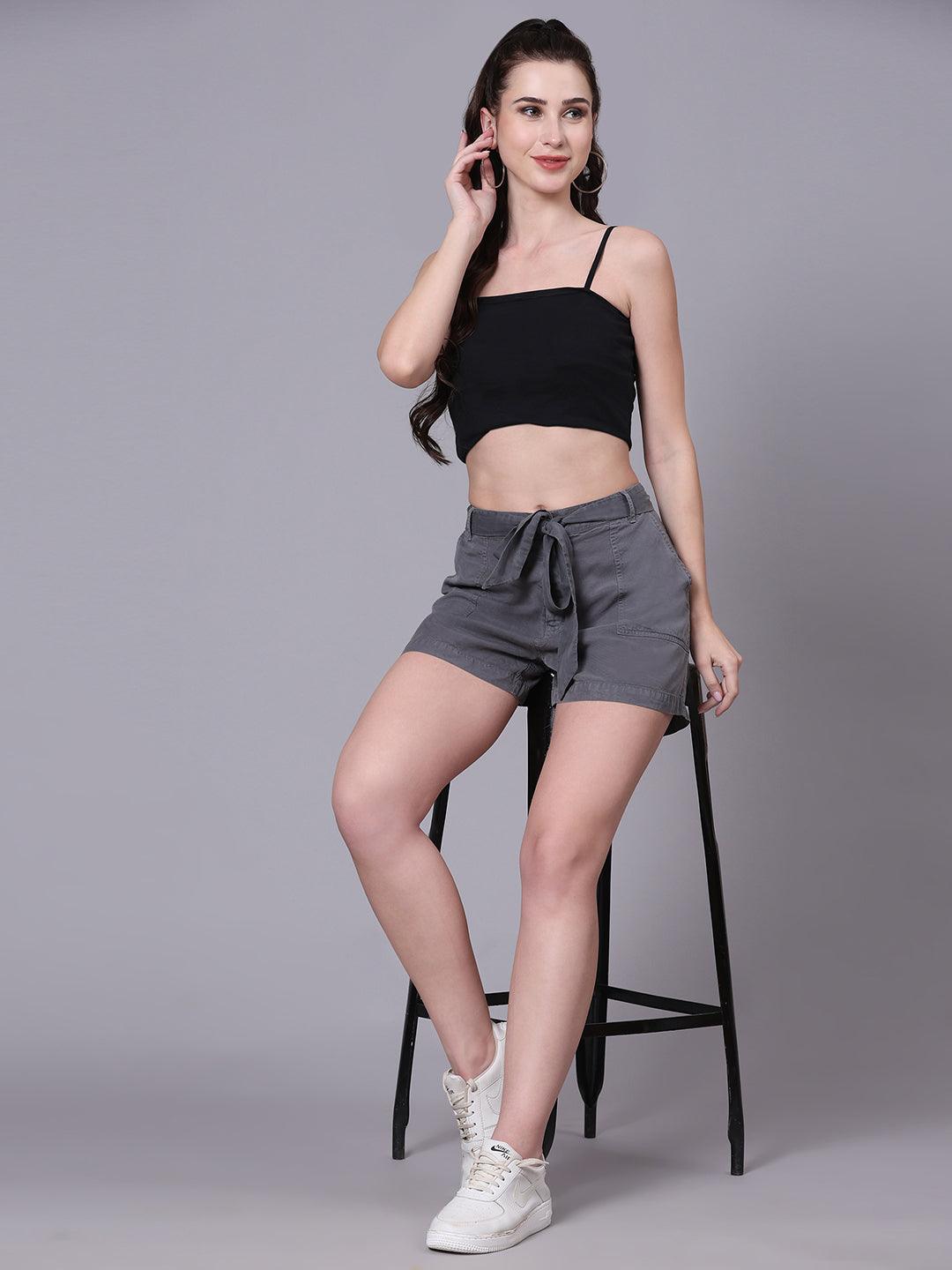 Grey Tencel Shorts - VONYQ