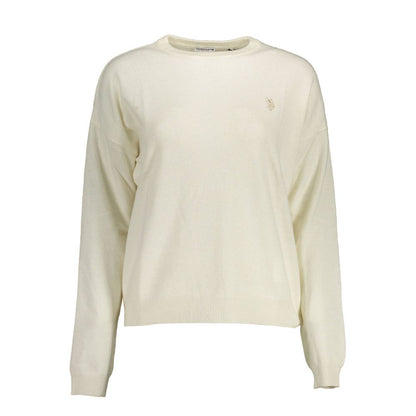 U.S. POLO ASSN. White Polyamide Women's Sweater