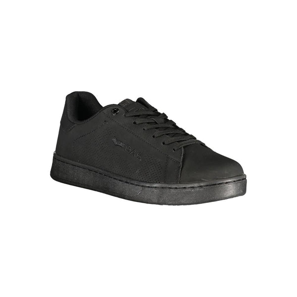 Gas Black Polyurethane Men Sneaker