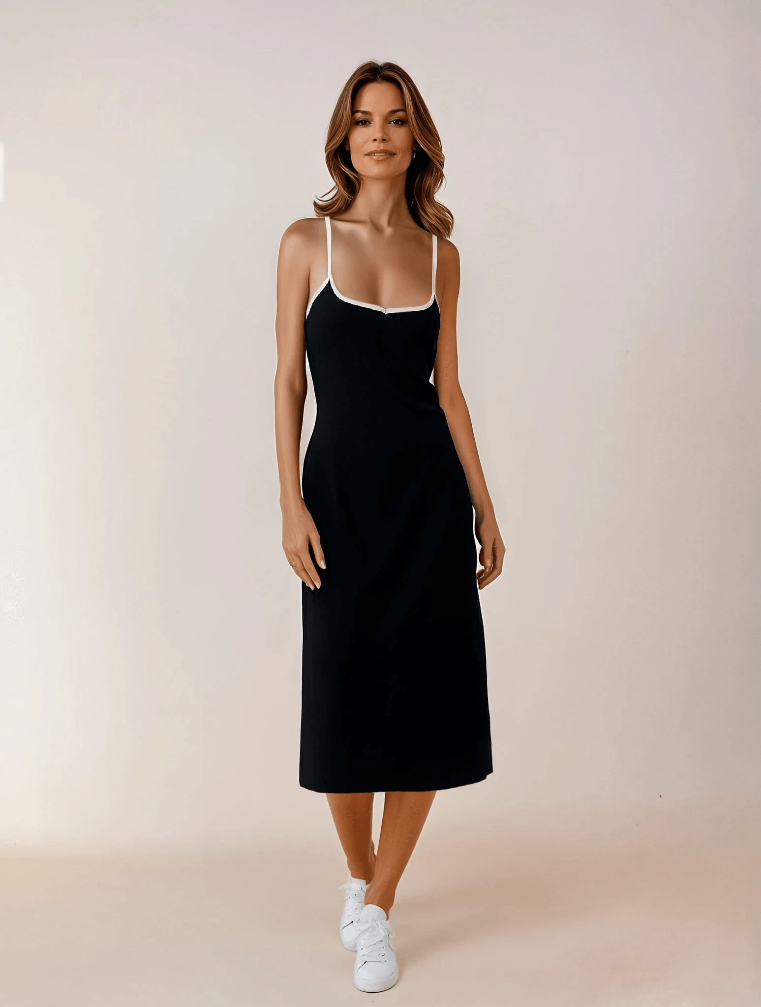 Noir Elegance Slip Dress - VONYQ