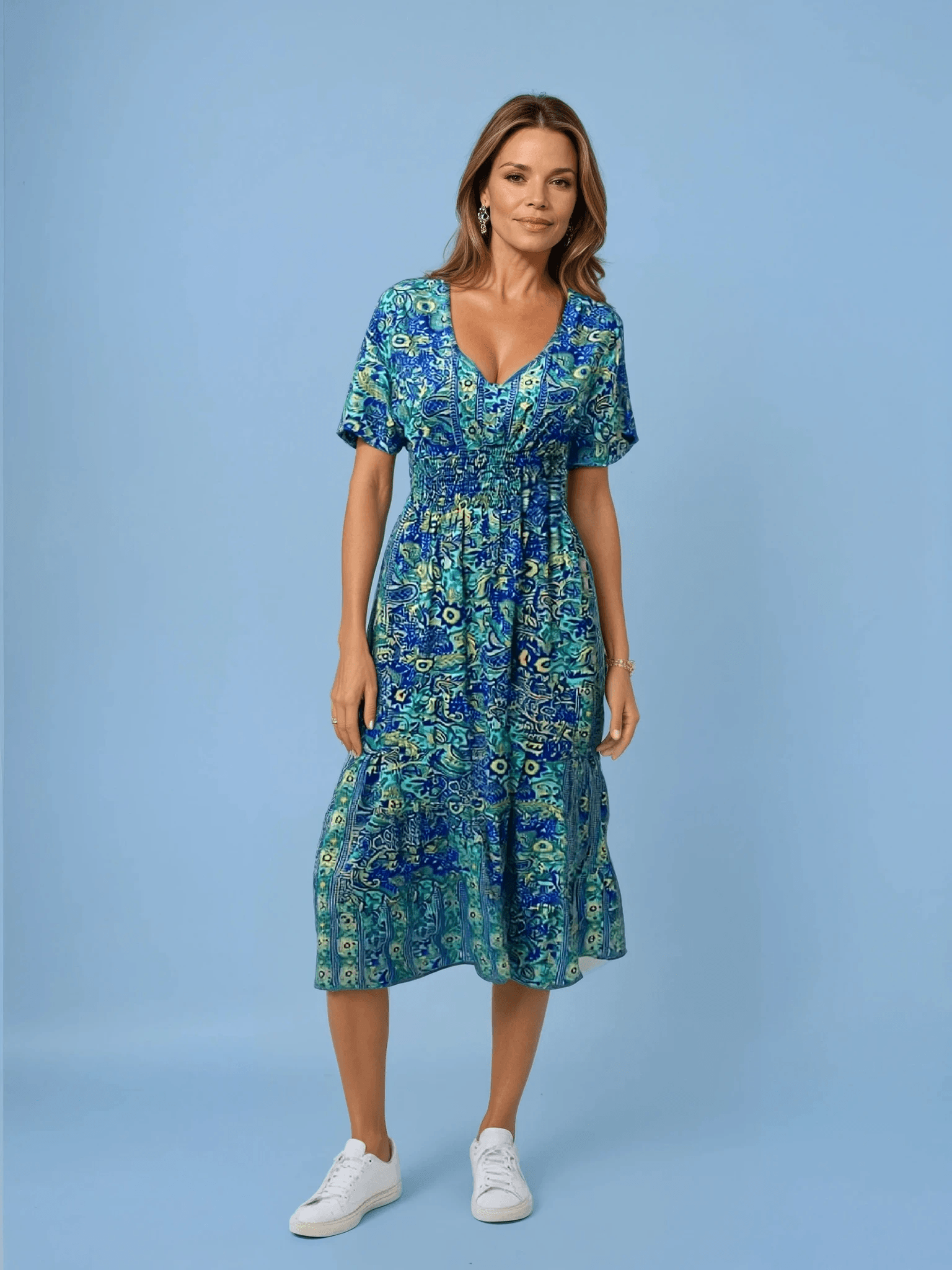 Boho Breeze Midi Dress - VONYQ