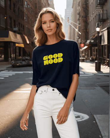 Good Mood Black Tee - VONYQ