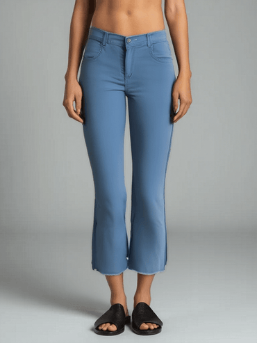 Petite Vintage Wash Flared Ankle Jeans - VONYQ
