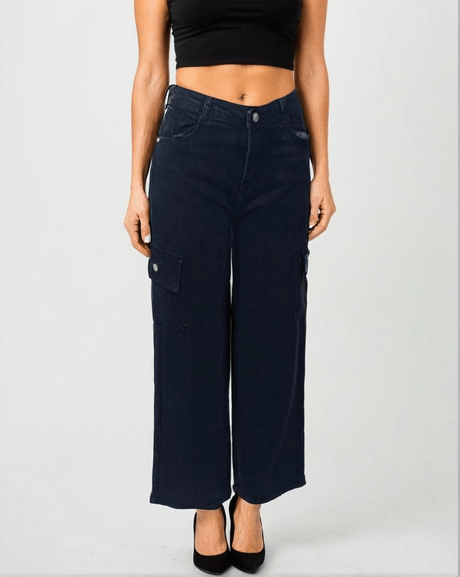 High-Rise 6-Pocket Cropped Jeans - VONYQ