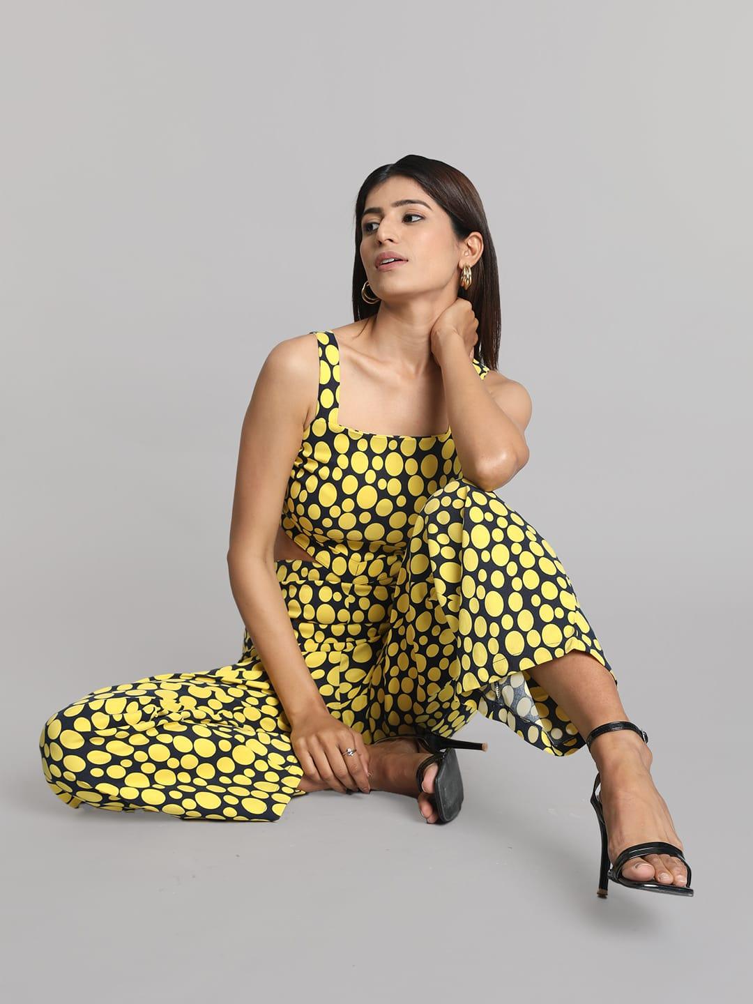 Chic Polka Dot Jumpsuit - VONYQ