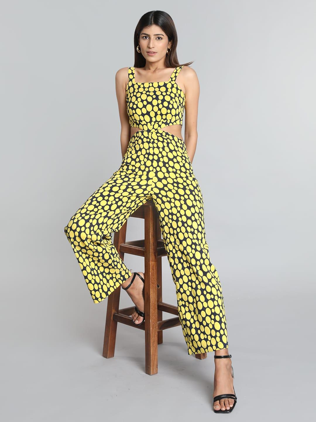 Chic Polka Dot Jumpsuit - VONYQ
