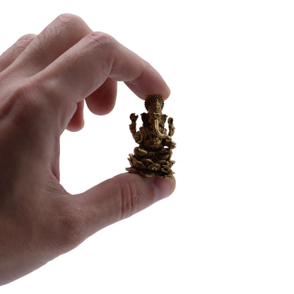 Brass Miniature Gods - Ganesha (22gms)  - 37mm