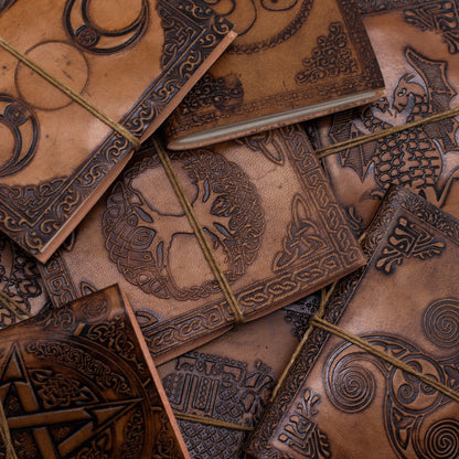 Assorted Esoteric Leather Notebooks - 15x11.5 cm