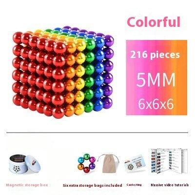 Buck Ball 216 Magnetic Ball Decompression Educational Toy Color Magnetic Ball Rubik's Cube